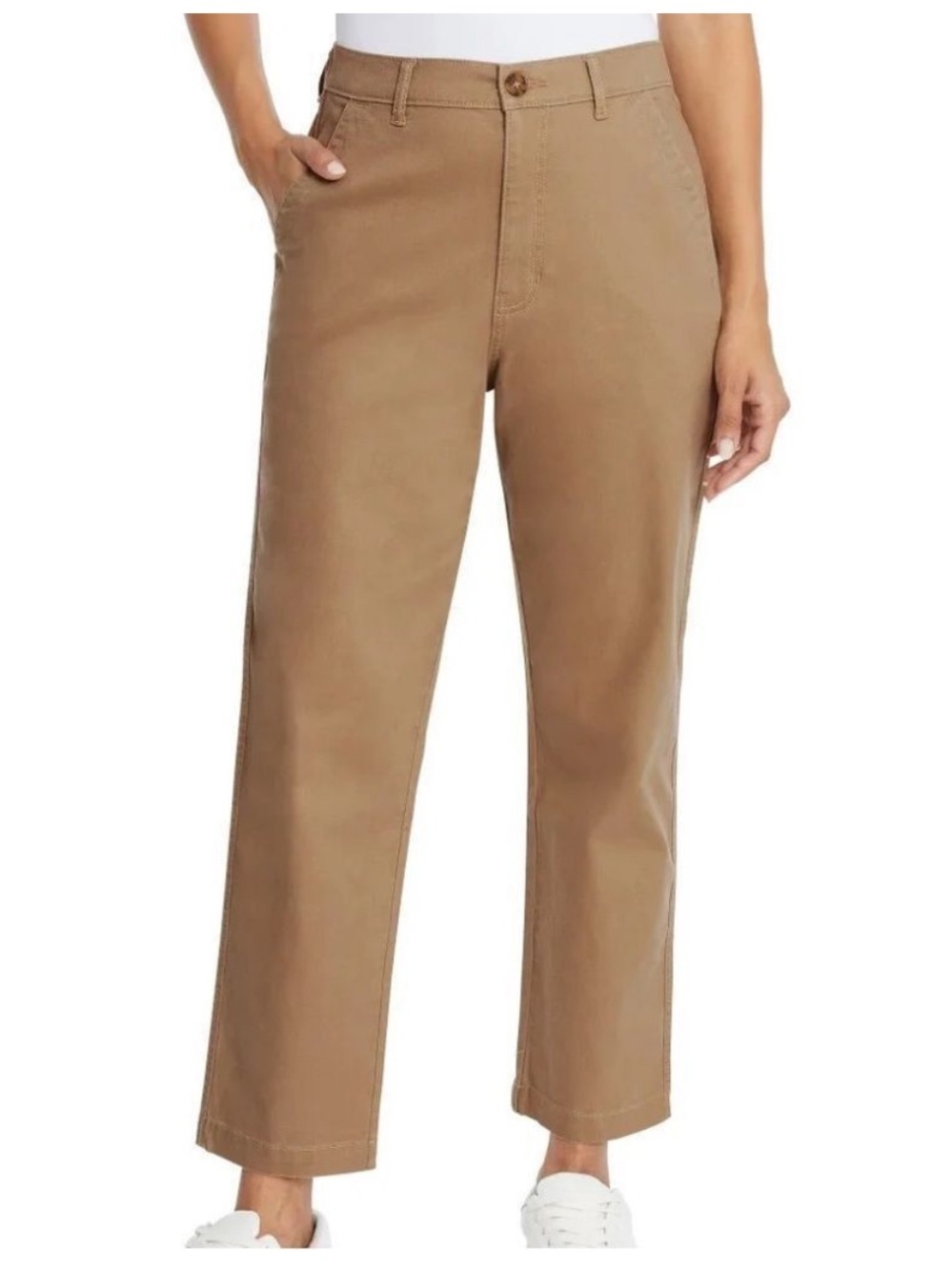 New! G.H. Bass & Co. Tan Chino Ankle Pant, Size 12